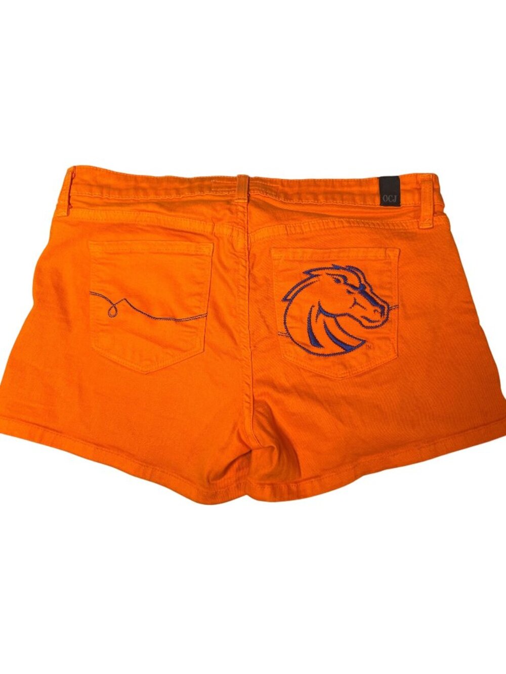 OCJ Broncos Orange Denim Cutoff Shorts Size 30 Gameday football